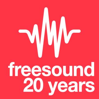The logo of the Freesound 20th Anniversary Celebratins